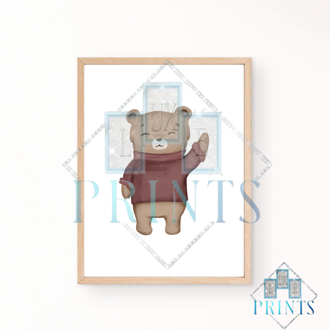 Baby Bear Nursery Print